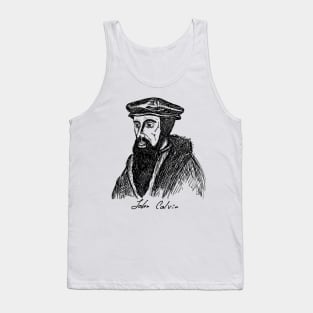 John Calvin. Christian figure. Tank Top